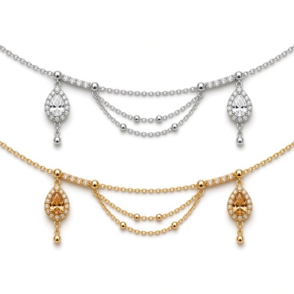 Premium CZ Sparkle Leg Chain